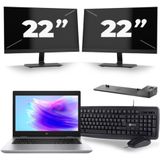 HP ProBook 640 G5 - Intel Core i5-8e Generatie - 14 inch - 16GB RAM - 256GB SSD - Windows 11 + 2x 22 inch Monitor Zichtbaar gebruikt