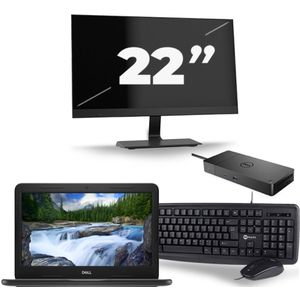 Dell Latitude 3300 - Intel Core i3-7e Generatie - 13 inch - 8GB RAM - 256GB SSD - Windows 11 + 1x 22 inch Monitor Nette Staat