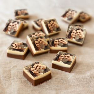 Chocolade pralines met foto