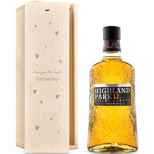 Whisky in gegraveerde kist - Highland Park 12 Years