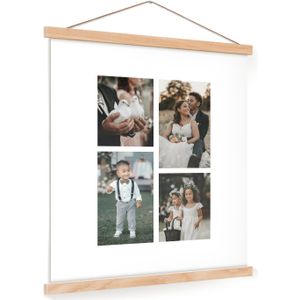 Gepersonaliseerde poster met houten posterhanger 40x50