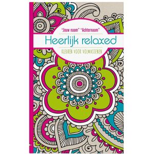 Kleurboek voor volwassenen met naam en foto - Heerlijk relaxed - Softcover