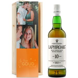 Whisky in bedrukte kist - Laphroaig 10 Years