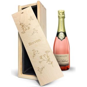 Champagne in gegraveerde kist - René Schloesser rosé (750ml)