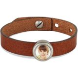 Slider armband met foto - Bruin - 1 foto