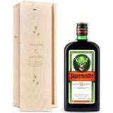 Likeur in gegraveerde kist - Jägermeister