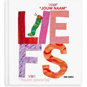 Boek met naam en foto - Rupsje Nooitgenoeg - Liefs - XL editie (hardcover)