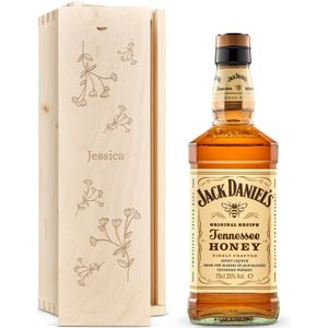 Whiskey in gegraveerde kist - Jack Daniels Tennessee Honey