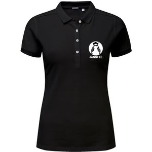 Polo voor dames bedrukken - Zwart - M