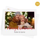 Kerstkaarten met foto - 10 dubbele wenskaarten