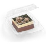 Chocolade traktatie met foto - 50 stuks - Vierkant