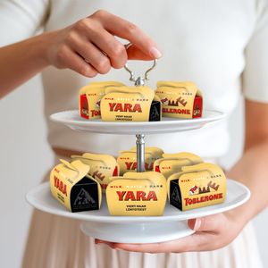Toblerone mini traktatie personaliseren - 90 stuks