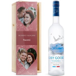 Vodka in bedrukte kist - Grey Goose