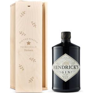 Gin in gegraveerde kist - Hendrick's