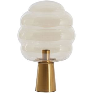 Tafellamp Misty - Amber/Goud - 30x30x46cm