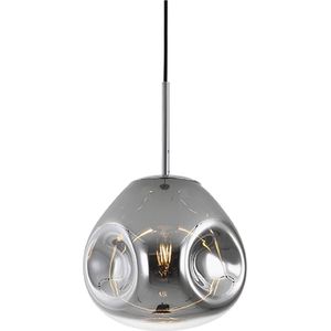 Hanglamp Blown Glass - Chroom - Small - 25x22cm