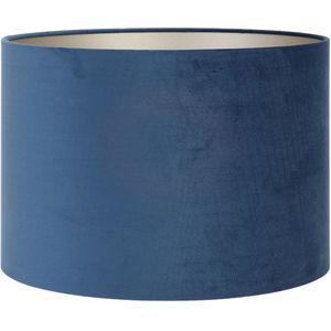 Cilinder Lampenkap Velours - Petrol Blue - Ø50x38cm