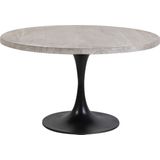 Salontafel Ø70x40 cm BIBOCA acacia hout grijs-zwart