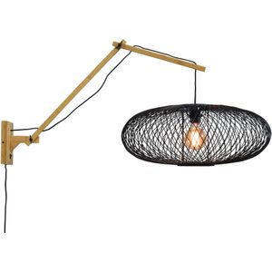 Wandlamp Cango - Bamboe/Zwart - 105x60x60cm