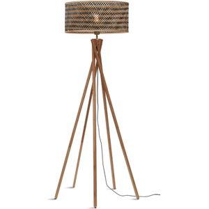 Vloerlamp Java - Bamboe/Zwart - Ø50x146cm