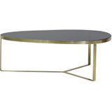 Salontafel 118x89x40 cm TURBI glas zwart-mat brons