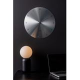 Wall clock Dome Disc metal silver