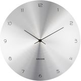 Wall clock Dome Disc metal silver