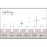Light & Living Cilinder Lampenkap Velours - Terra - 35x21cm - Voor Tafellampe - Staande Lam