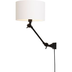 Wandlamp Amsterdam - Wit/Zwart - 65x32x45cm