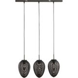 Light & Living Hanglamp Yaelle - Zwart - 80x20x33cm - 3L - Modern - Hanglampen Eetkamer, Slaapkamer, Woonkamer