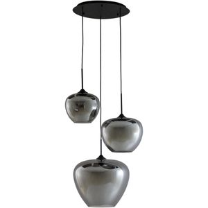 Light & Living Hanglamp Mayson - Smoke Glas - Ø40cm - 3L - Modern - Hanglampen Eetkame - Slaapkame