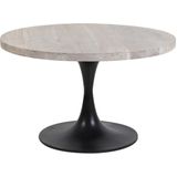 Salontafel Ø60x36 cm BIBOCA acacia hout grijs-zwart