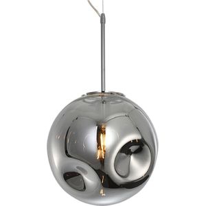 Hanglamp Blown Glass - Rond Chroom - Ø30cm