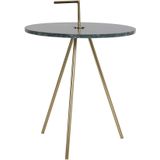 Bijzettafel Moyuta - Marmer Groen/Goud - Ø42,5x56 cm