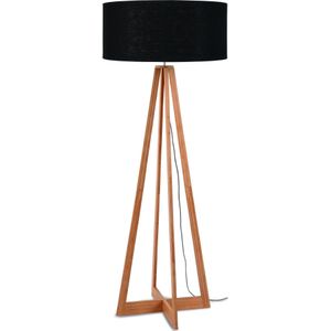 Vloerlamp Everest - Zwart/Bamboe - Ø60cm