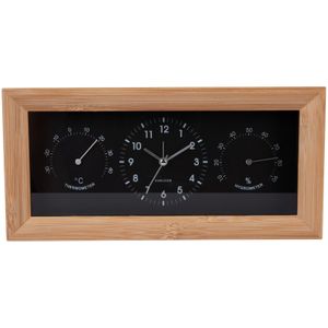 Wekker Neat Rectangle - Zwart - 26x5.4x12.8cm