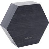 Wekker Karlsson Hexagon Black Veneer White Led 13 X 11 cm