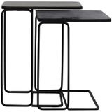 Bijzettafel Laja - Set van 2 - Zwart / Antiek Brons