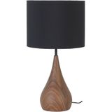 Tafellamp Svante - Zwart/Hout - Ø28cm