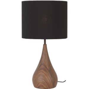 Tafellamp Svante - Zwart/Hout - Ø28cm