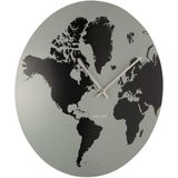 Wandklok World Map - Grijs Jade - Ø39cm