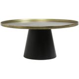 Ronde Salontafel Popeta - Antiek Brons/Zwart - Ø75 x 35 cm