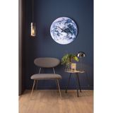 Wandklok Earth - Glas, Blauwe tonen - Ø60cm