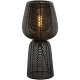 Light & Living Tafellamp Aboso - Zwart - Ø24cm - Modern