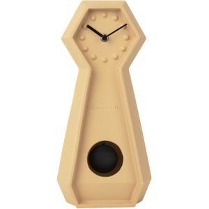 Table clock Genuine pendulum ceramic latte brown