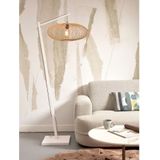 Vloerlamp Cango - Bamboe Wit/Naturel - 36x60x176cm