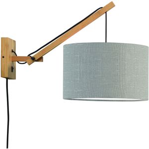 Wandlamp Andes - Bamboe/Lichtgrijs - 50x32x45cm