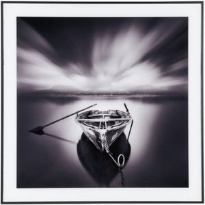 Wanddecoratie Wandering Boat Medium - Zwart - 2x50x50cm