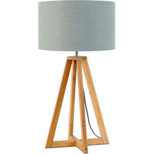 Tafellamp Everest - Lichtgrijs/Bamboe - Ø32cm
