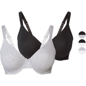 esmara® Damen Bügel-BHs, 2 Stück, mit gemouldeten Cups